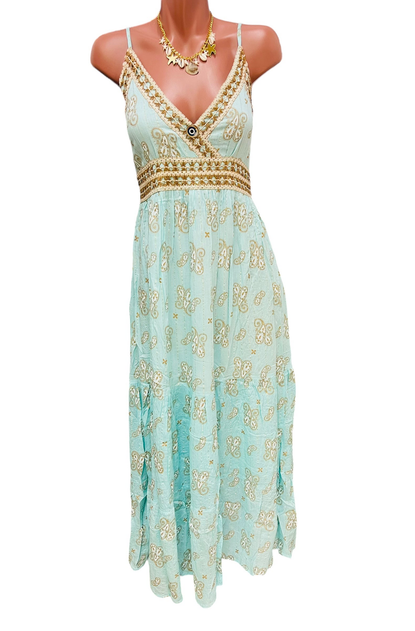 Caroline Long Light Blue Dress