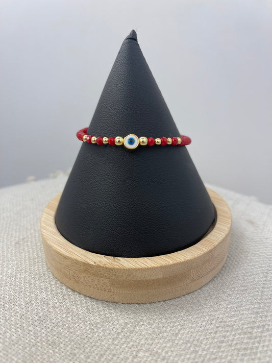 Adjustable Evil Eye Protection Red Beads.