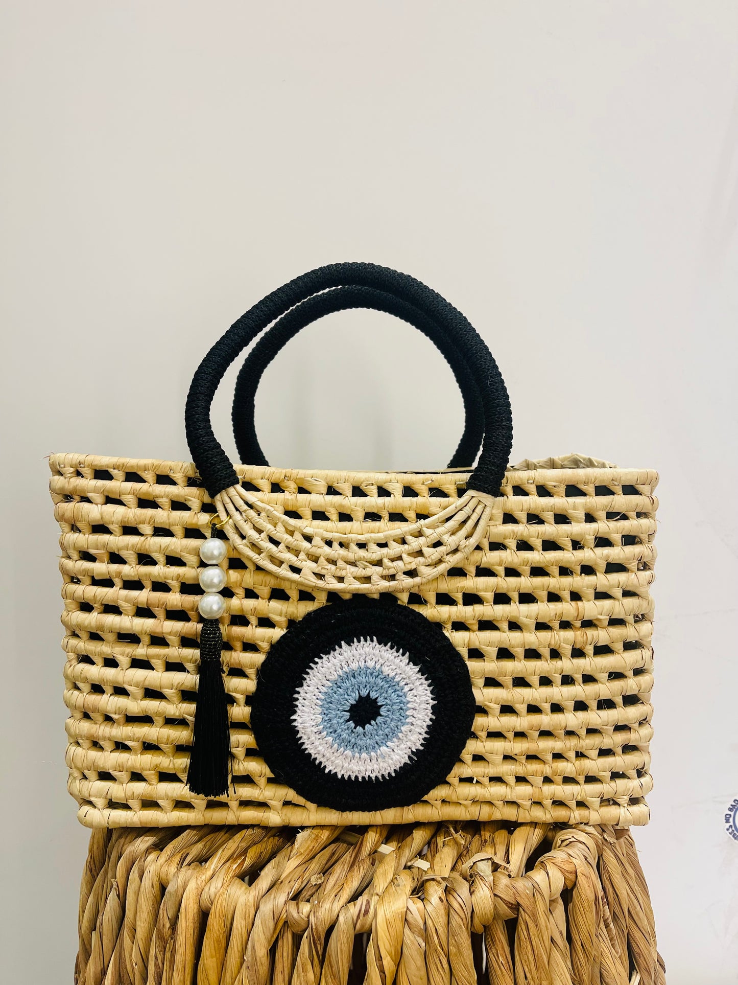Black Handmade Evil Eye Bag