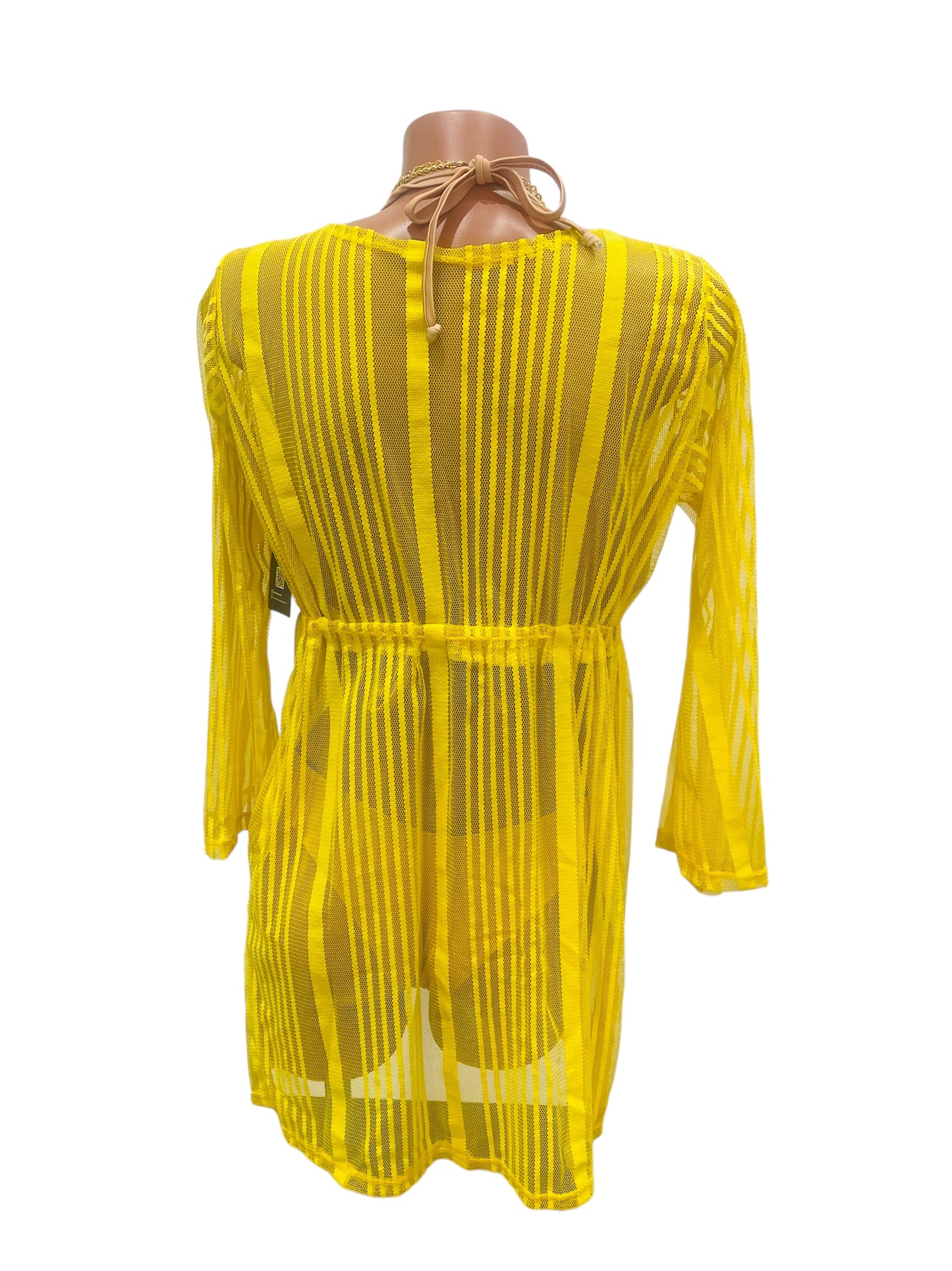 Yellow Shorts Dress Cover Up