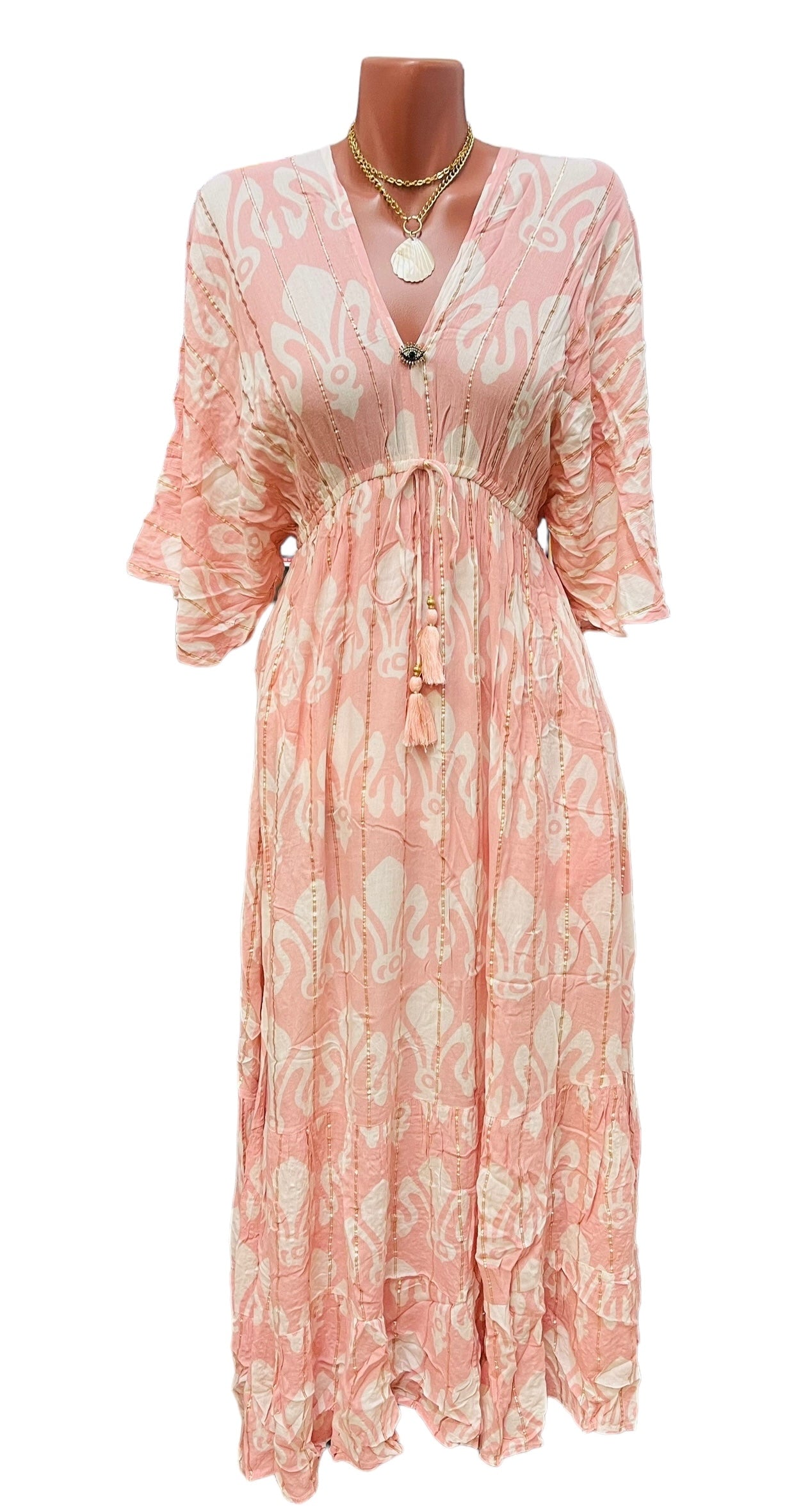 Olga Pink Long Dress.