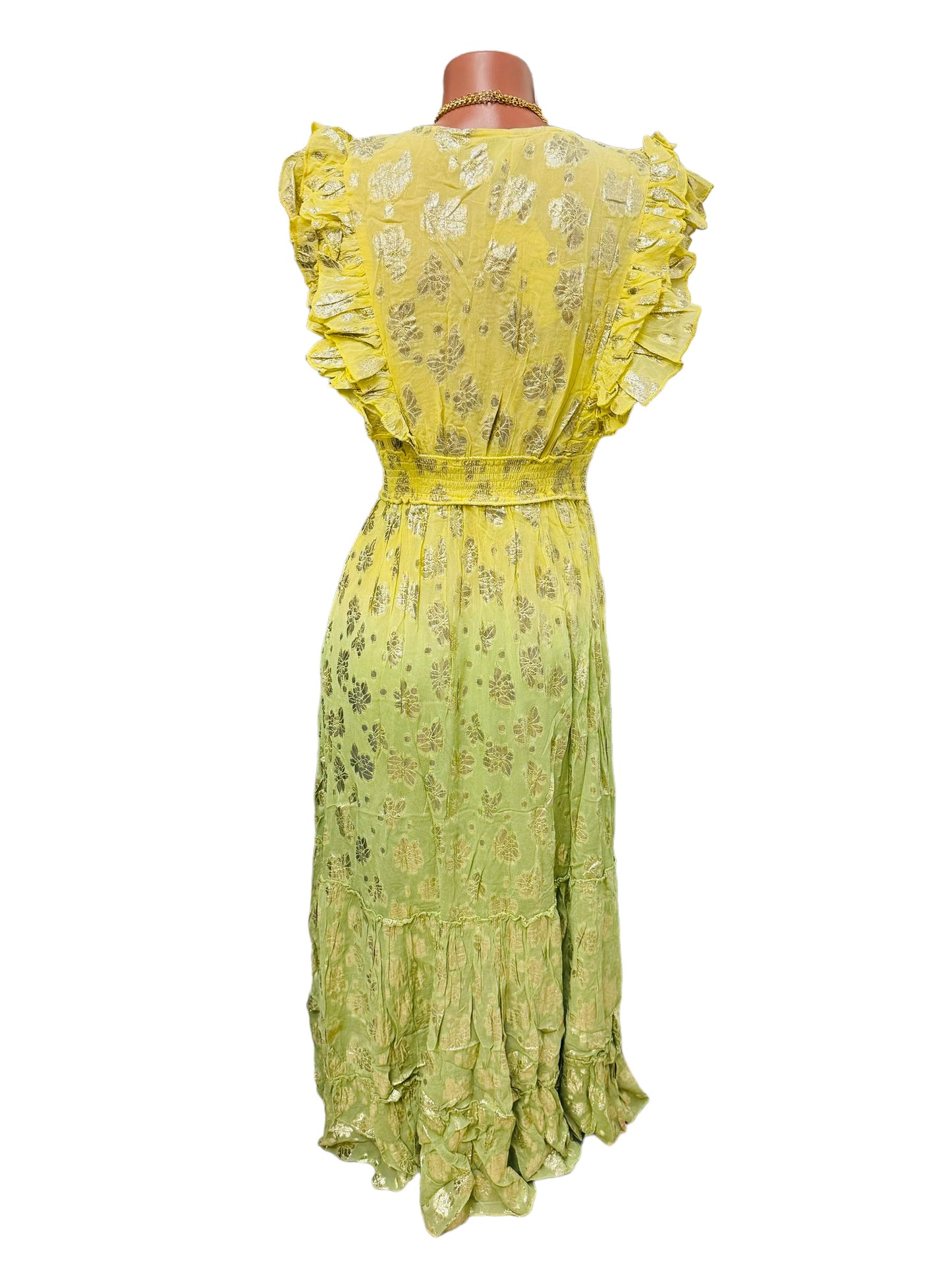 Lia Green and Yellow Long Dress