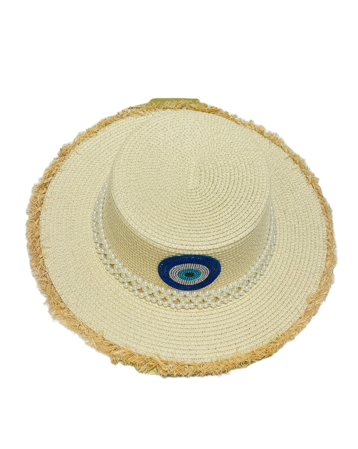 Evil Eye with Pearls Hat (Sand)