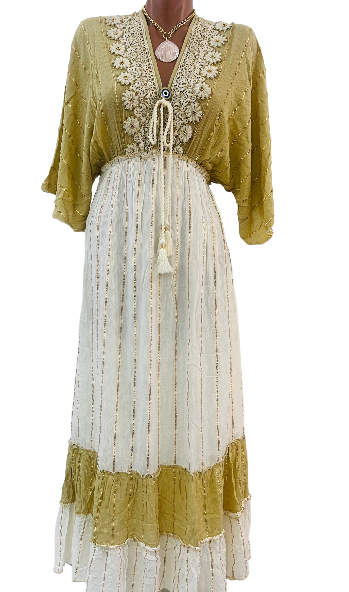 Rome Beige Long Dress.