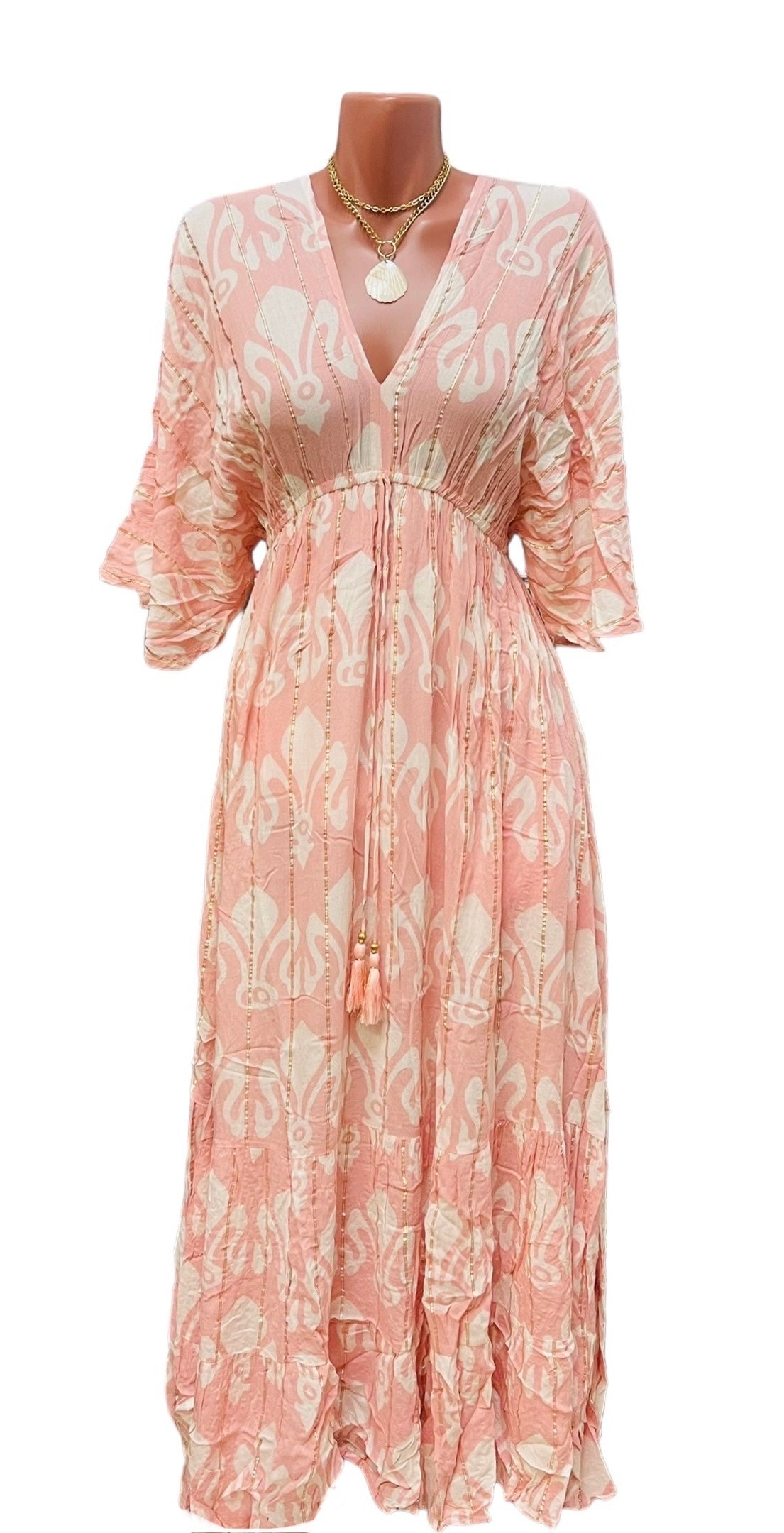 Olga Pink Long Dress.