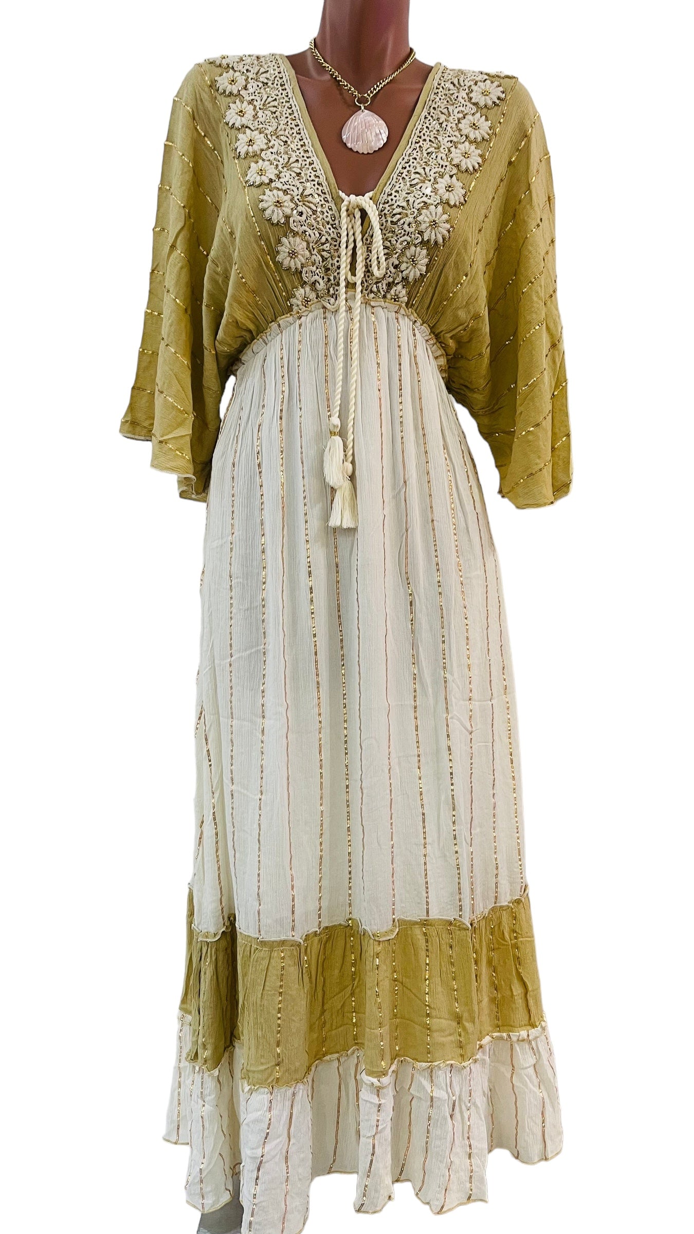 Rome Beige Long Dress.