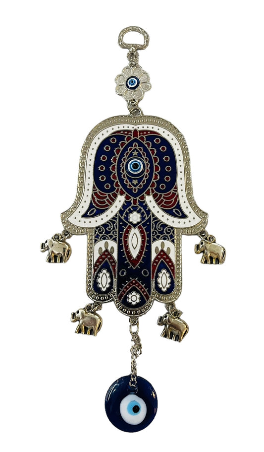 Hanging Hamsa Evil Eye With Bells