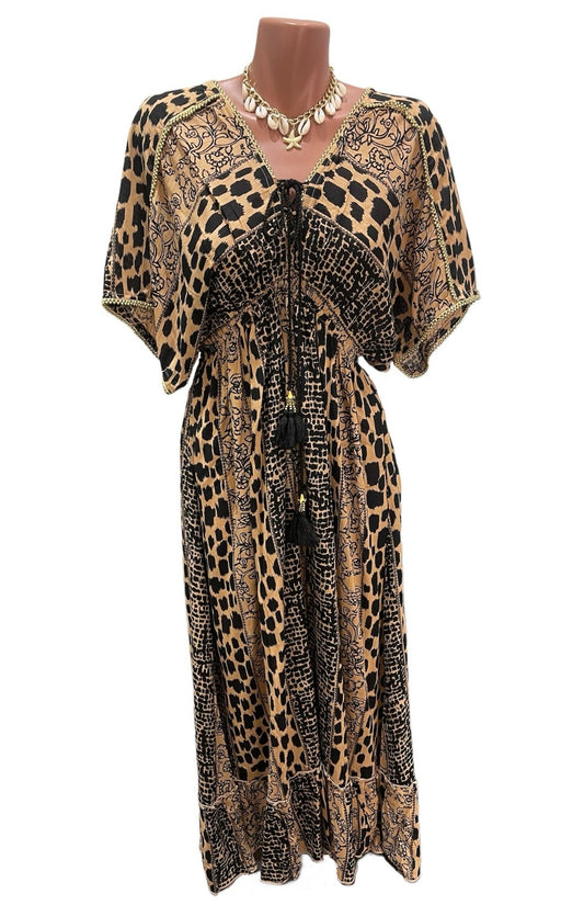 Elis Aminal Print Long Dress.