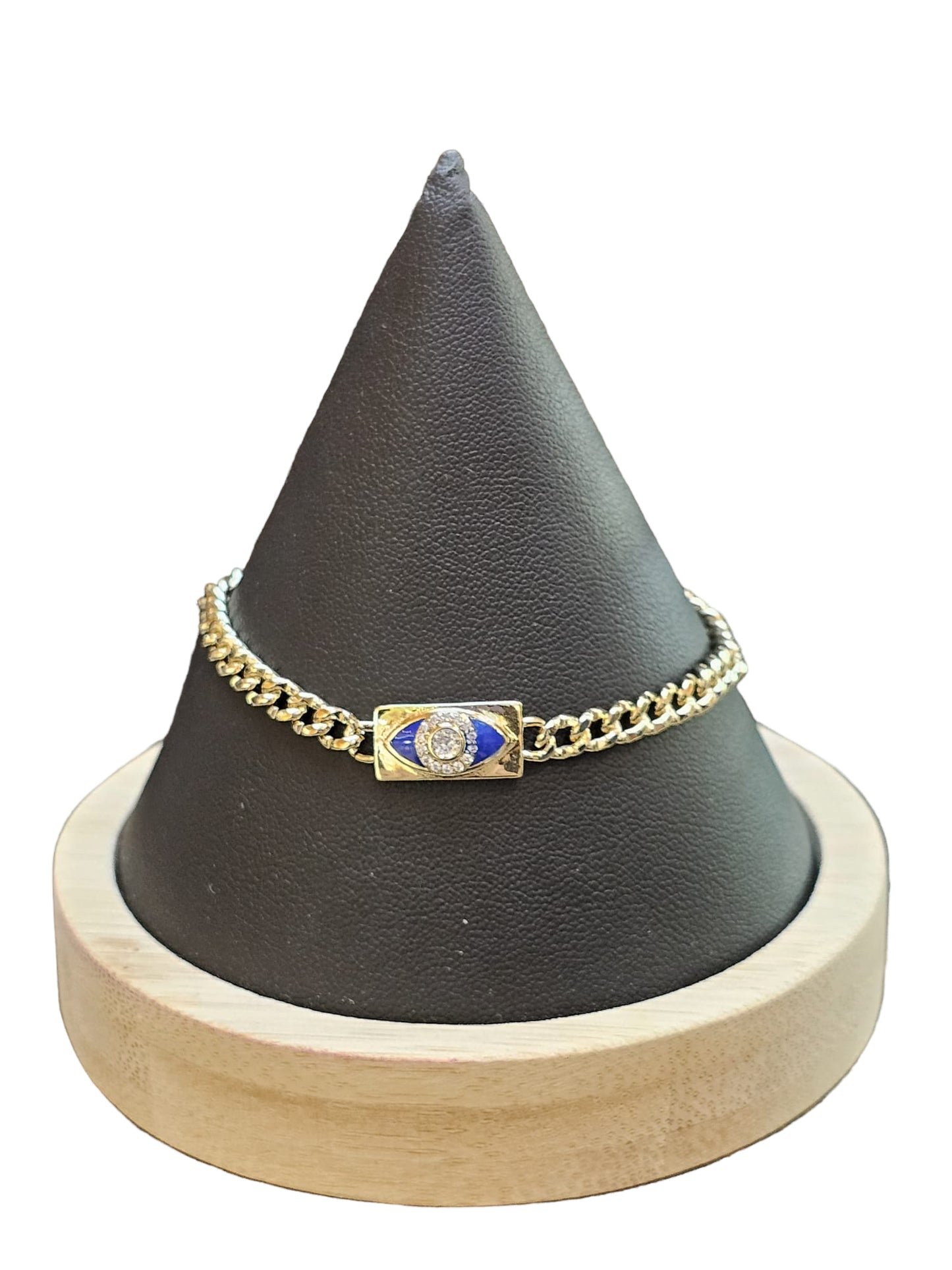Goldfield Bracelet with Evil Eye In Blue