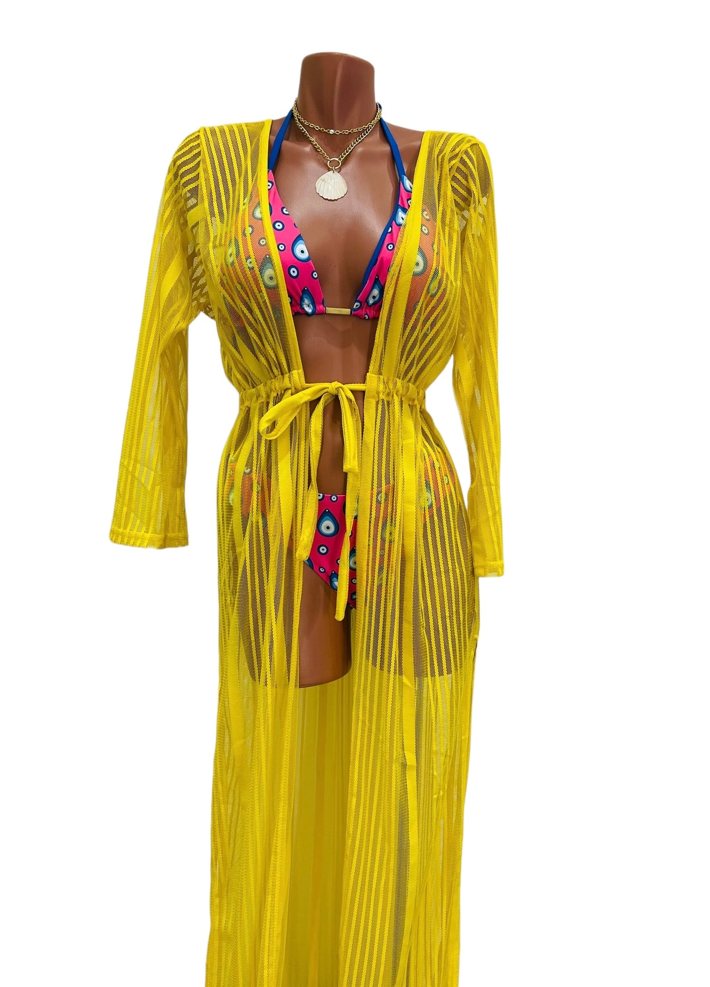 Yellow Long Dress Cover Up