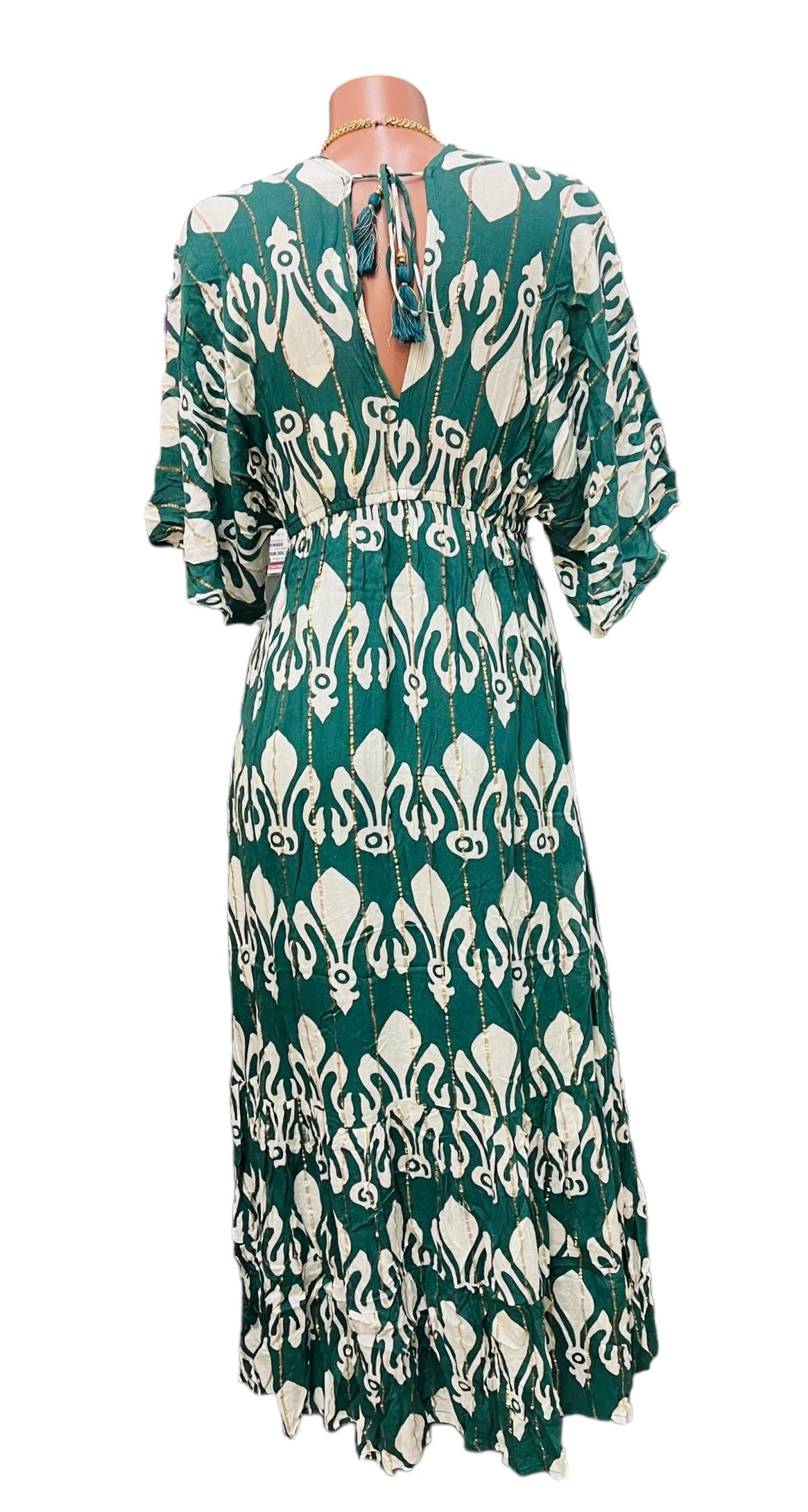 Olga Green Long Dress.