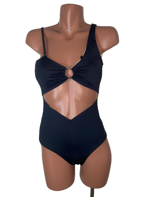 Reversible Yellow and Black Bathing Suit